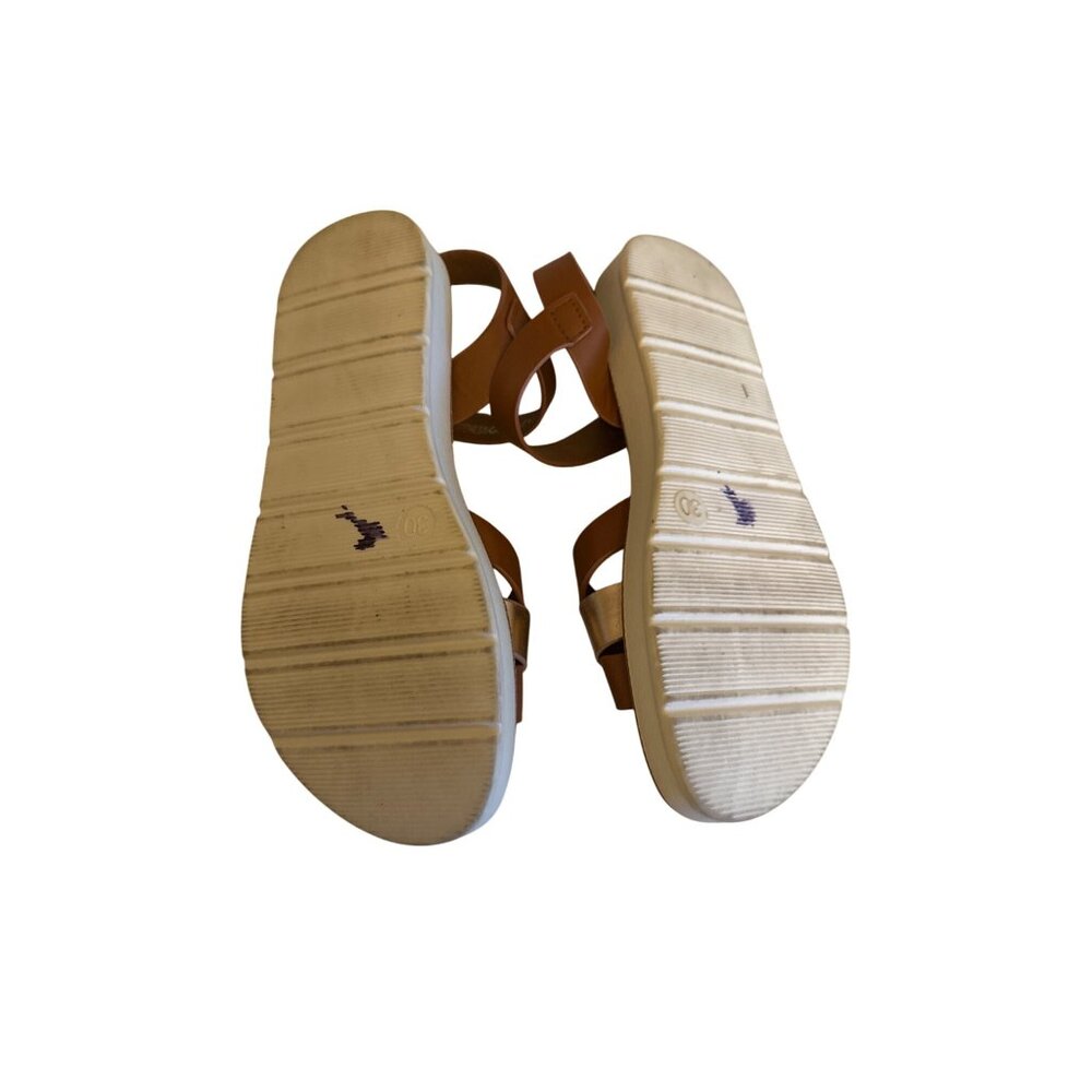 Patrizia By Spring Step Girls Sandals Size 30 Brown Gold Faux Leather - Picture 5 of 5